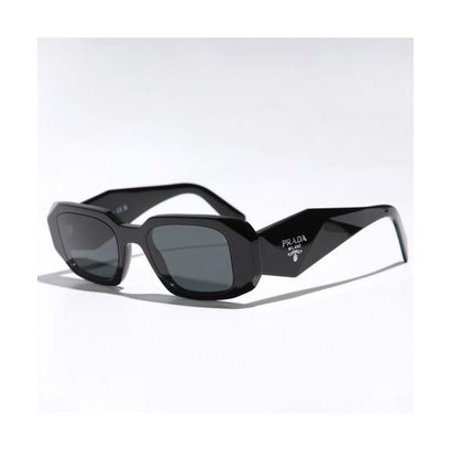 プラダ PRADA PRADA シンボルサングラス SPR 17W スクエア型 （1AB-5S0/BLACK）