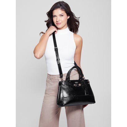 ゲス GUESS SILVYE Luxury Satchel （BLA）