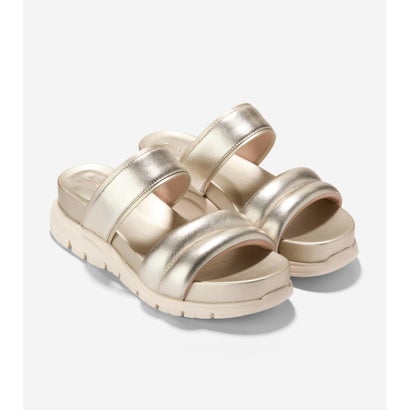 電話を掛ける ハーン COLE HAAN 絶無地びた ダブルダンス楽隊 横すべり サンダル womens （ホンブルグ帽 ゴールド タルカ / 象牙色）