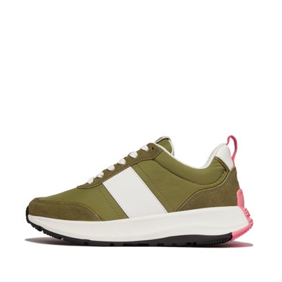 フィットフロップ fitflop F-MODE FLOW FABRIC/SUEDE/LEATHER FLATFORM SNEAKERS （Camo-Green Mix）｜LOCOMALL（ロコンド公式ストア）