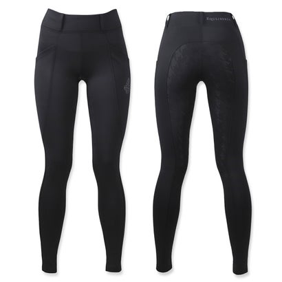エクリベルタ EQULIBERTA 吸水速乾 ハイストレッチ レギンス フルグリップ レディース （ブラック）