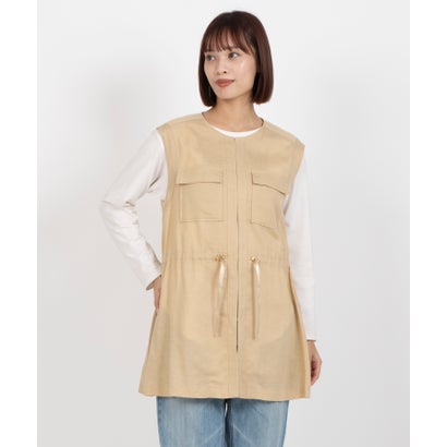 レリアン Leilian ドロストロングベスト【ROCHAS Premiere】 （ベージュ系）