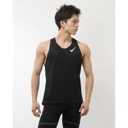 ナイキ NIKE メンズ 陸上/ランニング ノースリーブシャツ ナイキ DF ADV エアロスイフト シングレット_ FN4232010 （ブラック/(サミットホワイト)）