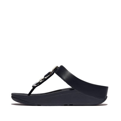 フィットフロップ fitflop fitflop フィットフロップ FINO MULTI-STONE LEATHER TOE-POST SANDALS （Midnight Navy）｜LOCOMALL（ロコンド公式ストア）