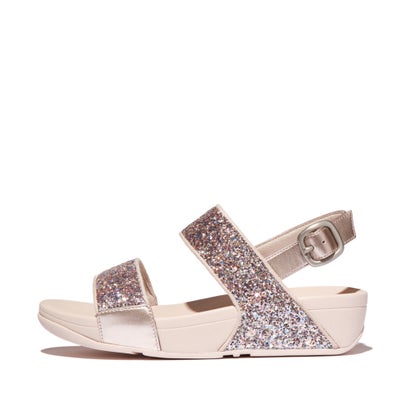 フィットフロップ fitflop fitflop フィットフロップ LULU MULTI-TONAL GLITTER BACK-STRAP SANDALS （Nude Rose Mix）