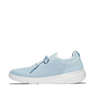 フィットフロップ fitflop fitflop フィットフロップ SUPER-Q KNIT SLIP-ON LACED SNEAKERS （Sky Blue）