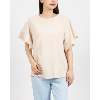 リナシメント RINASCIMENTO シャイニー切替フレアスリーブトップス （Beige Chiaro）