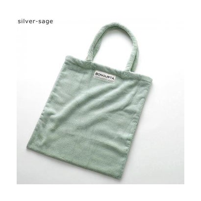 ボングスタ BONGUSTA BONGUSTA トートバッグ NARAM TOTEBAG 無地 ロゴ コットン （silver-sage/ライトグリーン）