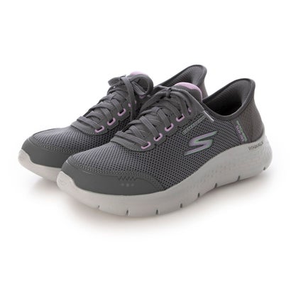 スケッチャーズ SKECHERS レディース スニーカー 124846W GO WALK FLEX CLEAR ワイド幅 (グレー)