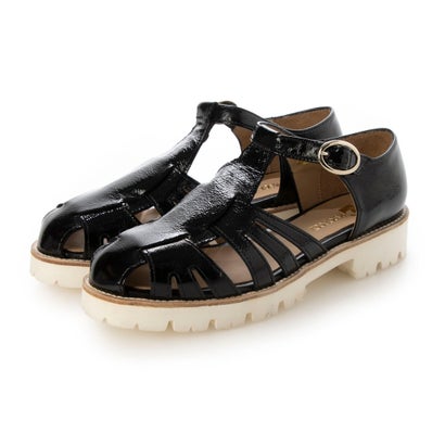 パスクッチ PASCUCCI ホワイトソールグルカサンダル （BLK）