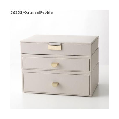 スタッカーズ STACKERS STACKERS 宝飾品ボックス席 Classic Hybrid Drawer Set of 3 （76235/OatmealPebble）