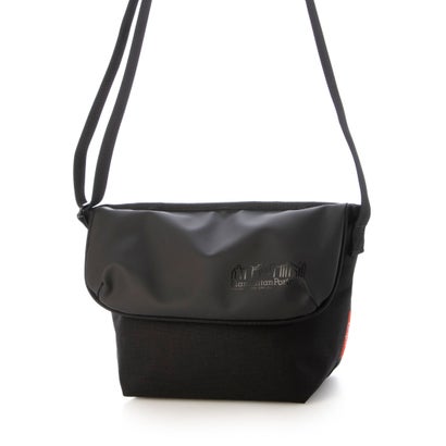 マンハッタンポーテージ Manhattan Portage Nylon Messenger Bag Back Pocket W/ Divider Magnet VEG Leather 600D Hydrophobic （Black）