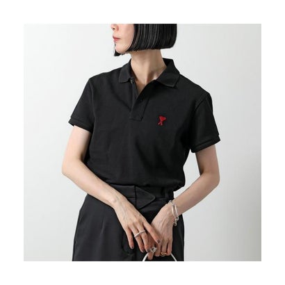 意中の女パリス Ami Paris ami paris スポーツシャツ AMI DE COEUR BFUPL001.760 半袖 （001/NOIR/黒いこと）