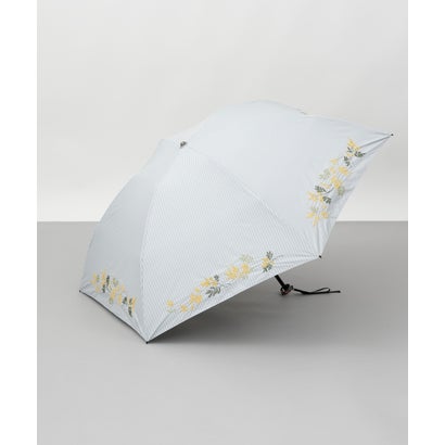 内鰓 スチュアート JILL STUART JILL STUART（内鰓 スチュアート）ミモザ刺繍 大寸 晴雨兼用傘(折りたたみ傘) （しろがね色薄墨色） レディース雨傘-傘-バッグ・小物・ブランド雑貨