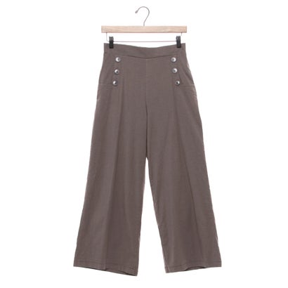ブローディア BRODIAEA 麻ストレッチワイドパンツ （赤銅色）