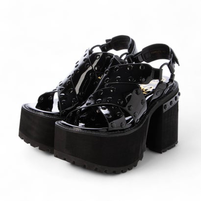 ヨースケ YOSUKE 【直営SHOP限定厚底サンダル】 （ブラックエナメル）