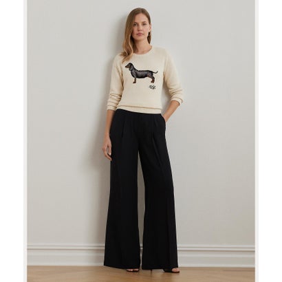 ローレン ラルフ ローレン LAUREN RALPH LAUREN ダブルフェイスド ジョーゼット ワイドレッグ パンツ （001ブラック）｜LOCOMALL（ロコンド公式ストア） 21,560円