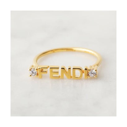フェンディ FENDI FENDI リング 8AH39 36DM ロゴ （F089U/ORO-SOFT+CRYSTAL）｜LOCOMALL（ロコンド公式ストア）