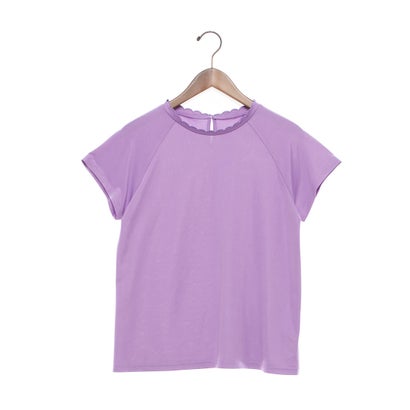 ミ・デゥー mi･deu･･･ スカラップ衿機能素材Tシャツ （ラベンダー）