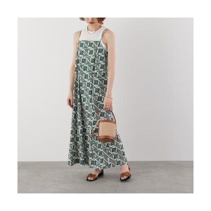 サラ マリカ Sara mallika Sara mallika ワンピース Cotton Poplin Print Dress 020551SM1 （GREEN/グリーン×アイボリー）