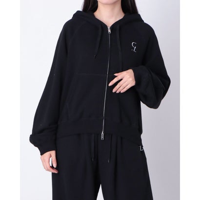 クラネ CLANE LOGO COMPACT ZIP UP HOODIE （BLACK）