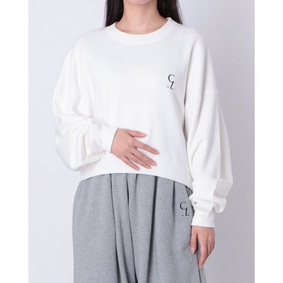 クラネ CLANE LOGO SHORT SWEAT TOPS （WHITE）