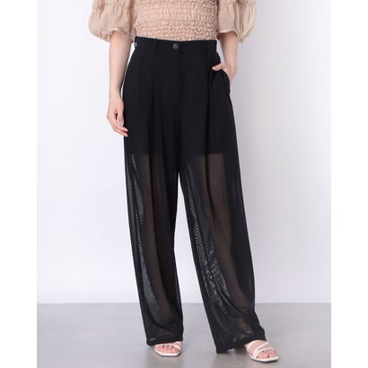 クラネ CLANE SHEER TUCK PANTS （BLACK）