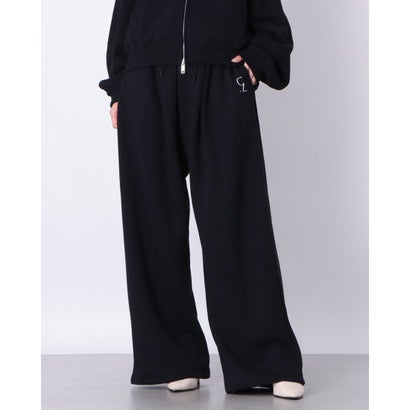 クラネ CLANE LOGO SWEAT TUCK WIDE PANTS （BLACK）