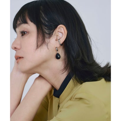 ICB 天然石ピアス （ブラック系）