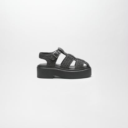 MARCH WEDGE SANDALS (Black)|LOCOMALL(ロコンド公式ストア)