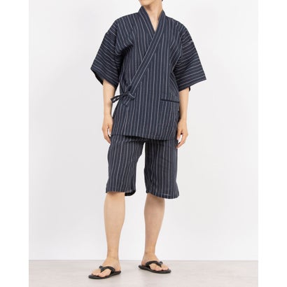 コムサメン COMME CA MEN コムサメン 太ストライプ柄 甚平 （ウスコン）