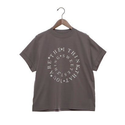 ブローディア BRODIAEA 極サラコットン サークルロゴ半袖Tシャツ （グレイッシュベージュ）