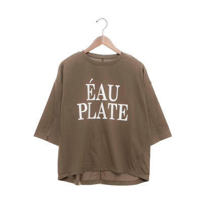 ブローディア BRODIAEA アルビニスタ Aラインロゴプリント5分袖Tシャツ （モカ）
