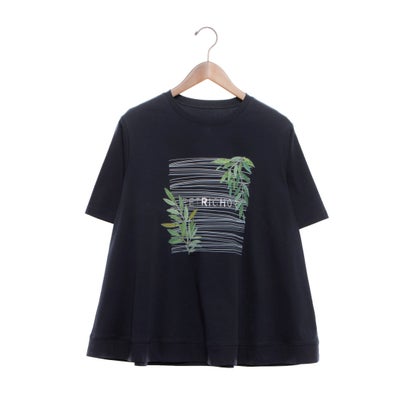 エグランティーヌ EGLANTINE バイオスムース プリント箔ロゴ半袖Tシャツ （ネイビー）