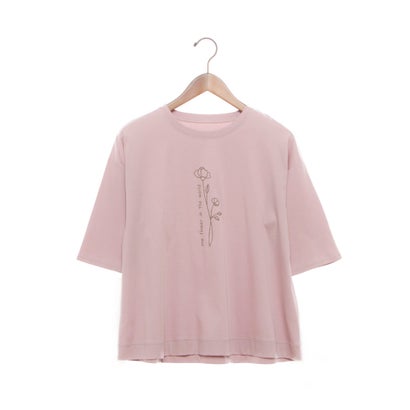 エグランティーヌ EGLANTINE バイオスムースフラワープリント5分袖Tシャツ （ピンク）