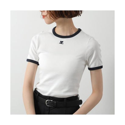 クレージュ courreges Courreges Tシャツ 125JTS017JS0203 SIGNATURE CONTRAST T-SHIRT (BLANC-HERITAGE/ホワイト他)|LOCOMALL(ロコンド公式ストア)