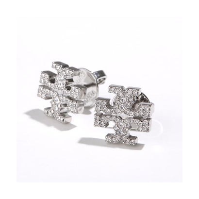 トリーバーチ TORY BURCH TORY BURCH ピアス KIRA PAVE STUD EARRING 158535 （042/TORY-SILVER-CRYSTAL）