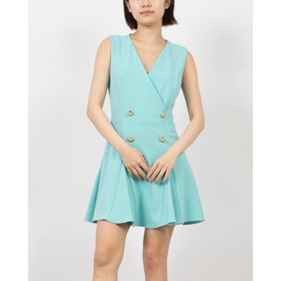 リナシメント RINASCIMENTO 金ボタンポイントフレアミニワンピース （Acqua Verde） 13,692円