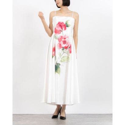 リナシメント RINASCIMENTO ローズペイントサテンキャミフレアワンピース (var.Rosa Camelia)|LOCOMALL(ロコンド公式ストア)