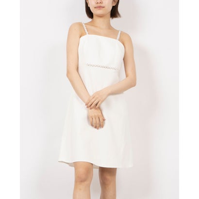 リナシメント RINASCIMENTO ビジューストラップフレアワンピース （Bianco）