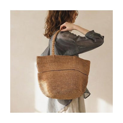 MADE IN MADA かごバッグ ALICE M LACE BAG アリス M レース （TEA/ブラウン）