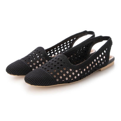 イング ing 【訳あり新品】 メッシュデザインバックベルトパンプス （ブラック）