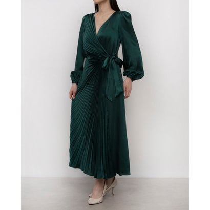 フェイズ エイト Phase Eight Gracie Sunray Pleated Midi Dress （Dark Green）｜LOCOMALL（ロコンド公式ストア）