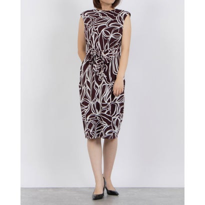 位相角 八つ Phase Eight Sabrina Jersey Abstract Tie Midi Dress （Multi）