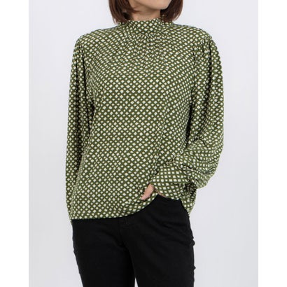 位相角 八つ Phase Eight Esme High Neck Printed Top （Green） Tシャツ・カットソー-トップス