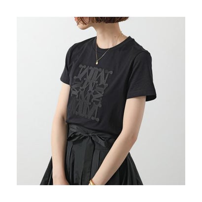 マックスマーラ Max Mara MAX MARA ティーシャツ GIOVANE 綿織物 ロゴタイプ刺しゅう （024/黒いこと）