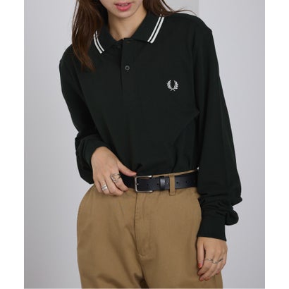 フレッドペリー FRED PERRY 【日本正規品】Ls Twin Tipped Polo Shirt M3636 （ダークグリーン）
