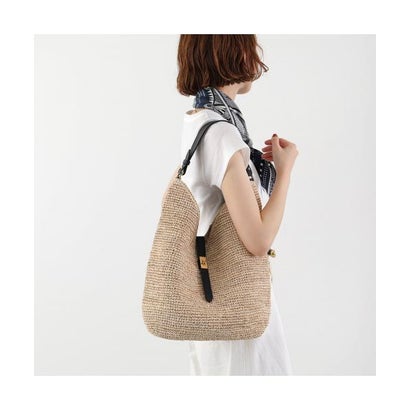 ヴィオラドーロ VIOLAdORO VIOLAdORO カゴバッグ SANDRO サンドロ V-8698 ラフィア （NATURAL(BLACK)/ナチュラル）