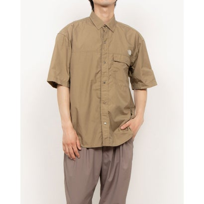 ザ・ノース・フェイス THE NORTH FACE メンズ アウトドア 半袖シャツ S/S Nuptse Shirt_ショートスリーブヌプシシャツ NR22552 (クラシックカーキ)|LOCOMALL(ロコンド公式ストア)