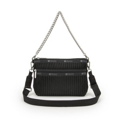 レスポートサック LeSportsac CHAIN CROCHET CLUTCH （ブラッククロシェ）